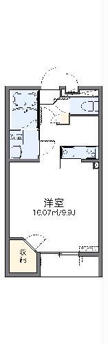 レオネクストフランソワーズ(1K/1階)の間取り写真