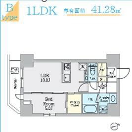クレストコート上野(1LDK/12階)の間取り写真