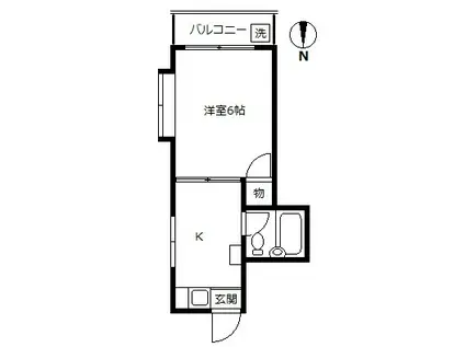 マンションケイアイ(1K/3階)の間取り写真