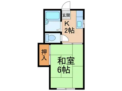 タウニィYOU(1K/1階)の間取り写真