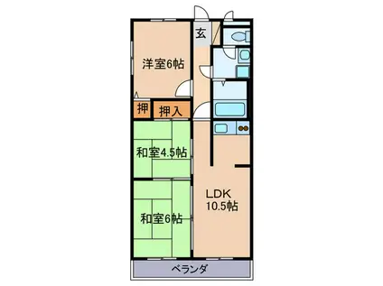 ラポート宇治川(3LDK/2階)の間取り写真