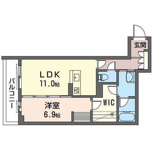 エタールノ(1LDK/2階)の間取り写真