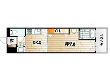 プロジェクト2100小倉駅(1DK/10階)の間取り写真