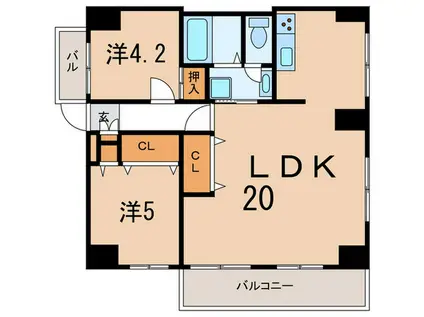 小川マンション(2LDK/3階)の間取り写真