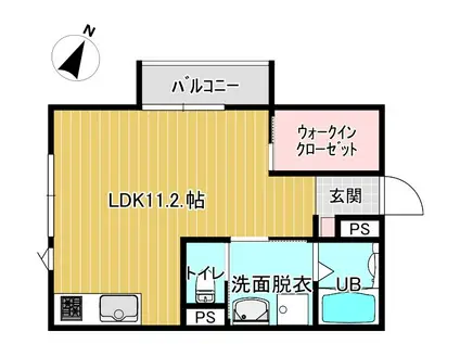 プチメゾン小路口(1K/2階)の間取り写真