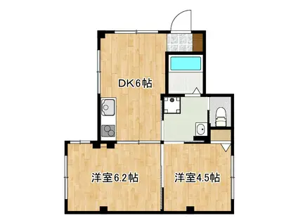 T-30(2DK/1階)の間取り写真