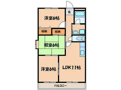 イーストロイヤル斉藤(3LDK/7階)の間取り写真