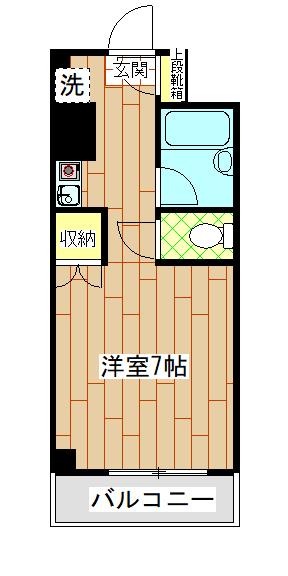 ロベール石川(1K/3階)の間取り写真