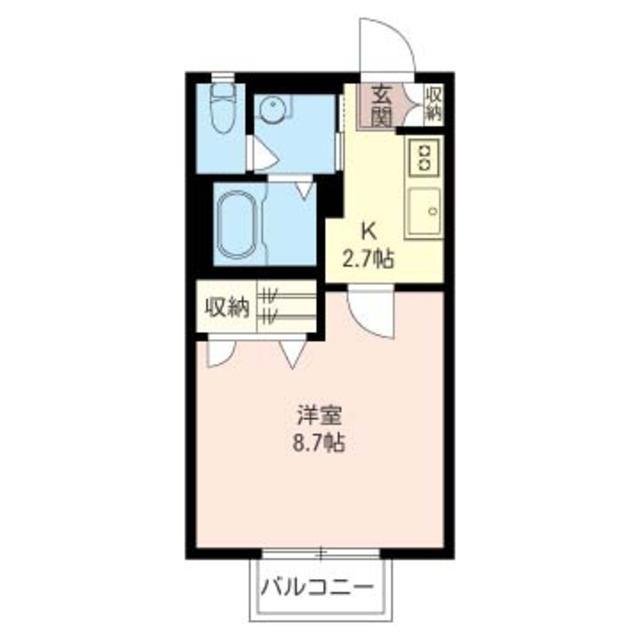 ディオーネ(1K/1階)の間取り写真