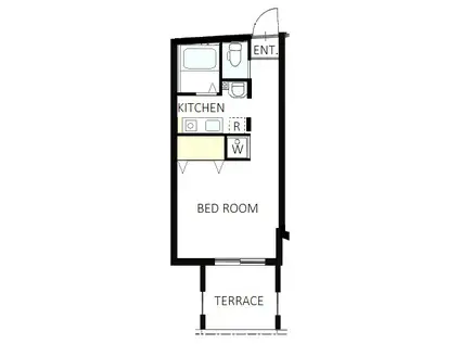 アーク神楽坂(1K/1階)の間取り写真