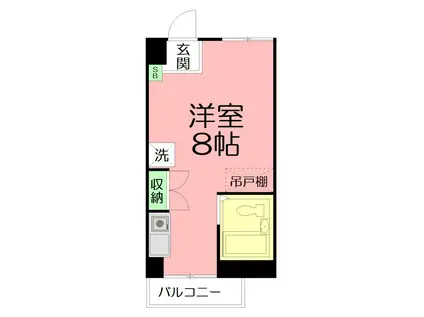 スペースポエム(ワンルーム/2階)の間取り写真