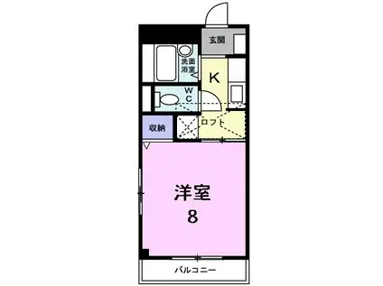 グランベールえぞえ(1K/1階)の間取り写真