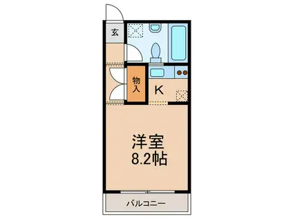 CASA YOZO(1K/2階)の間取り写真