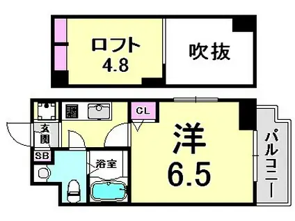 エステムコート神戸県庁前IVグランディオ(1K/9階)の間取り写真
