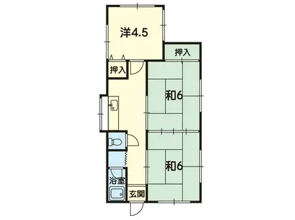 村井アパート(3K/1階)の間取り写真