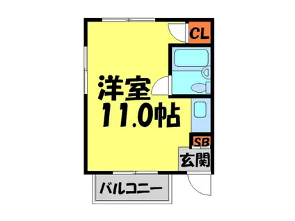 ケイアイビル(1K/4階)の間取り写真