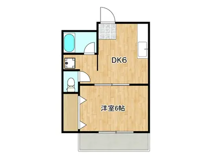 エクセル坂之上(1DK/3階)の間取り写真