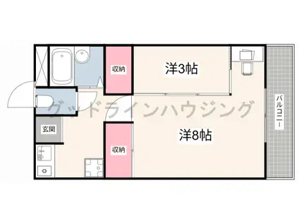 ラフェスタ加東(1LK/5階)の間取り写真