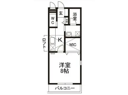 BONDIS(1K/2階)の間取り写真