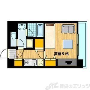 アスール江坂(1K/11階)の間取り写真