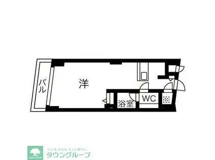 NBM則武(ワンルーム/9階)の間取り写真