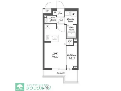 ブランシエスタ用賀(1LDK/3階)の間取り写真