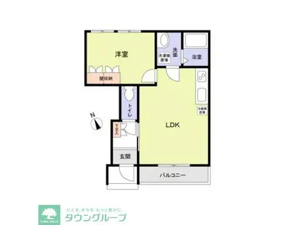 FORTIS(1LDK/2階)の間取り写真