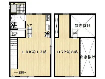 ラ・カーサ恵比寿(ワンルーム/2階)の間取り写真