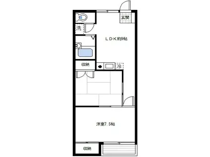 メゾンエトワール(2LDK/1階)の間取り写真