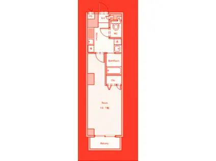 ウィスタ西横濱(1K/6階)の間取り写真