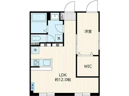 クリオラモード学芸大学I(1LDK/2階)の間取り写真