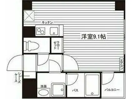 アステラス木ノ下(ワンルーム/8階)の間取り写真