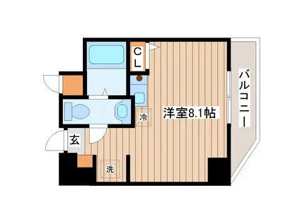 アルファネクスト大和町(ワンルーム/4階)の間取り写真