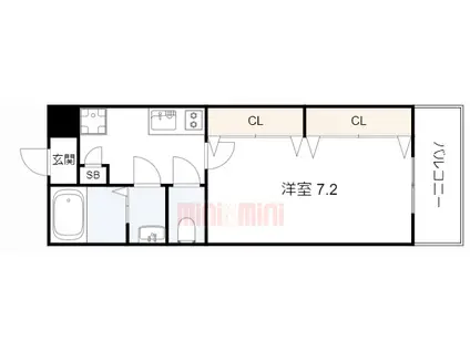 ブリックハウス(1K/3階)の間取り写真