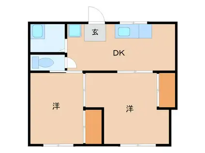 藤本ハイム(2DK/3階)の間取り写真