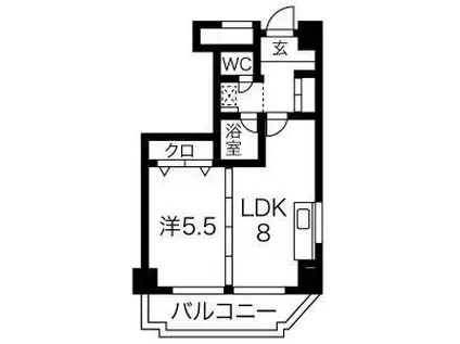 アーバンドエル御器所通(1LDK/8階)の間取り写真