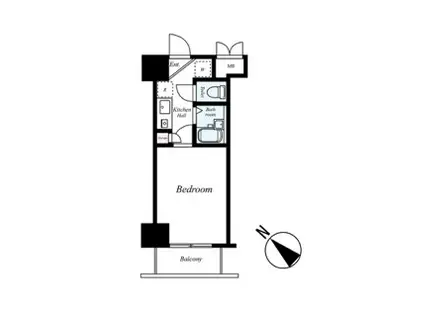 ルーブル西五反田 5階(1K/5階)の間取り写真