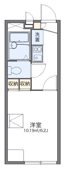 レオパレスオービラージュ(1K/2階)の間取り写真