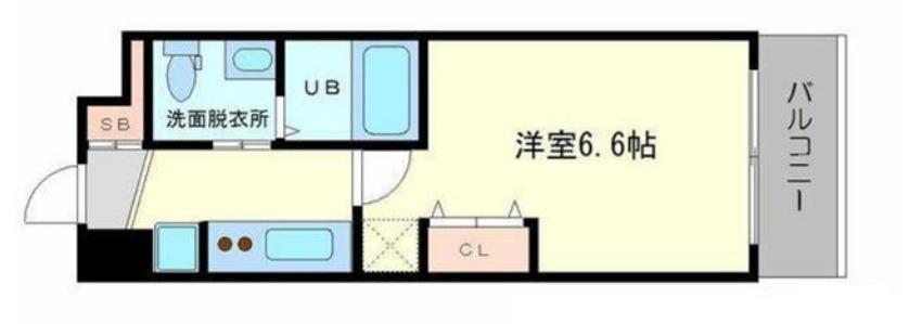 アーデンタワー本町イースト(1K/13階)の間取り写真