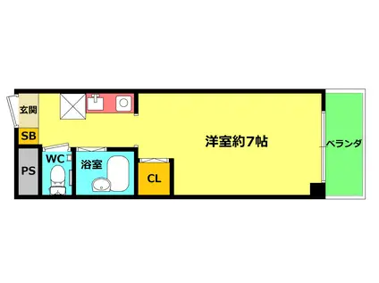 有馬パレス加美(1K/3階)の間取り写真