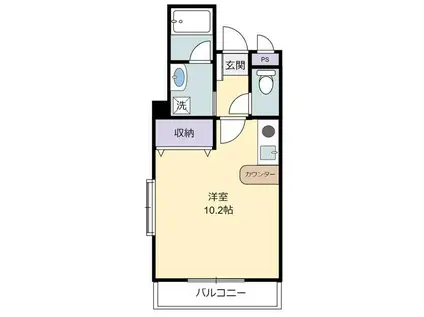 エクセレントII(ワンルーム/3階)の間取り写真