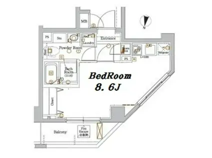 アクサス志村坂上(ワンルーム/6階)の間取り写真