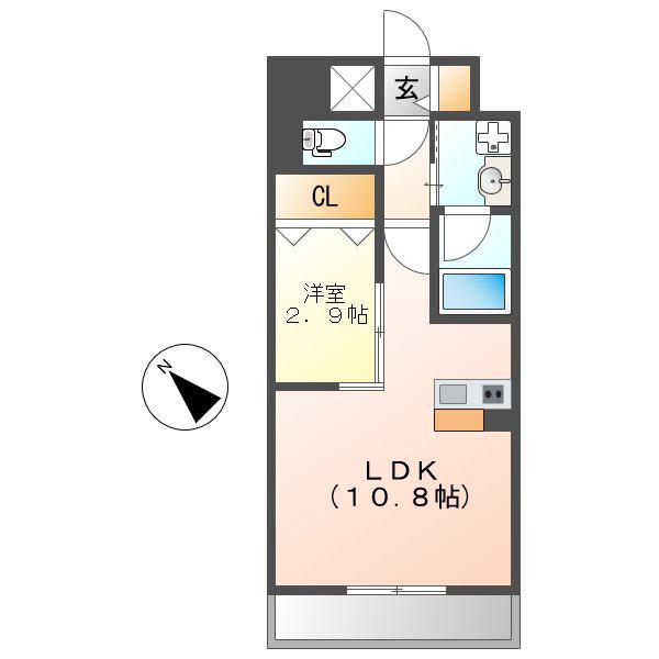 ポルタニグラ千種 2番手も受付中(1LDK/7階)の間取り写真
