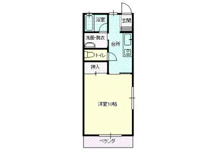 コーポニュースター(1K/1階)の間取り写真