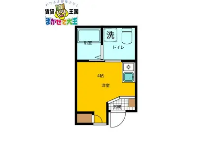 ラ・カバーニャ(ワンルーム/1階)の間取り写真