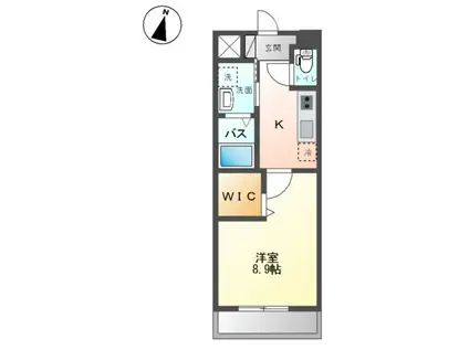 コルツ・駅家(1K/2階)の間取り写真