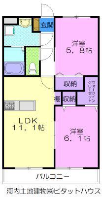 ボヌフィール(2LDK/3階)の間取り写真