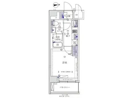 イアース八王子(1K/3階)の間取り写真