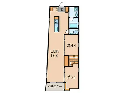 PALAIS ROYAL(2LDK/4階)の間取り写真