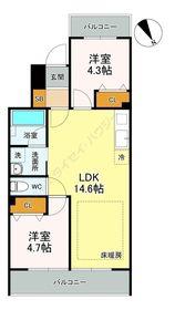 エリクサーメゾン日暮里根岸(2LDK/4階)の間取り写真